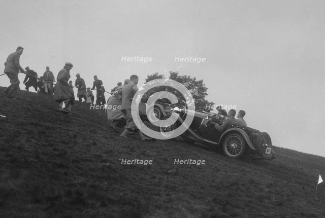 MG PA competing in the MG Car Club Rushmere Hillclimb, Shropshire, 1935. Artist: Bill Brunell.