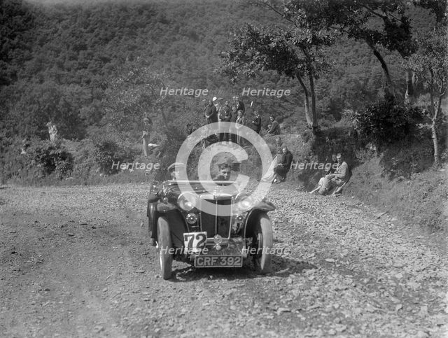 MG PA competing in the Mid Surrey AC Barnstaple Trial, Beggars Roost, Devon, 1934. Artist: Bill Brunell.