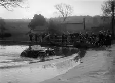 MG PA driving through a ford during a motoring trial, 1936. Artist: Bill Brunell