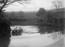 MG PA driving through a ford during a motoring trial, 1936. Artist: Bill Brunell