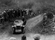 MG PA of CJ Simon competing in the MCC Lands End Trial, 1935. Artist: Bill Brunell