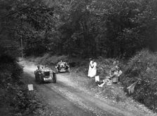 MG PA of JM Toulmin and Frazer-Nash TT replica, 1930s. Artist: Bill Brunell