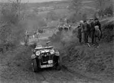 MG PA of JH Clent competing in the MG Car Club Midland Centre Trial, 1938. Artist: Bill Brunell