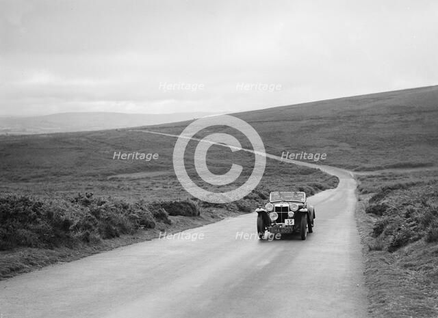 MG PA of R Bayles, winner of a bronze award at the MCC Torquay Rally, July 1937. Artist: Bill Brunell.