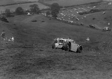 MG PA of the Cream Cracker team competing in the MG Car Club Rushmere Hillclimb, Shropshire, 1935. Artist: Bill Brunell