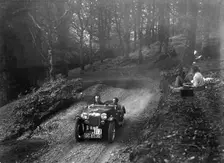 MG PA taking part in the B&HMC Brighton-Beer Trial, Fingle Bridge Hill, Devon, 1934. Artist: Bill Brunell