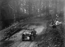 MG PA taking part in the B&HMC Brighton-Beer Trial, Fingle Bridge Hill, Devon, 1934. Artist: Bill Brunell