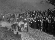 MG PB of FCN Day competing in the MCC Lands End Trial, Beggars Roost, Devon, 1936. Artist: Bill Brunell