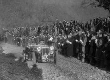 MG PB of FCN Day competing in the MCC Lands End Trial, Beggars Roost, Devon, 1936. Artist: Bill Brunell