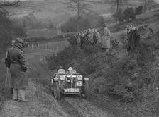 MG PB of J Terras competing in the MG Car Club Midland Centre Trial, 1938. Artist: Bill Brunell