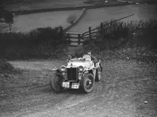 MG PB of K Scales competing in the MG Car Club Midland Centre Trial, 1938. Artist: Bill Brunell