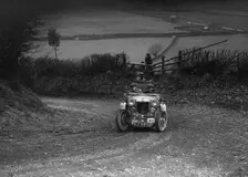 MG PB of WJ Green competing in the MG Car Club Midland Centre Trial, 1938. Artist: Bill Brunell