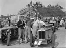 MG TA 1292 cc, Brooklands, 1937. Artist: Bill Brunell