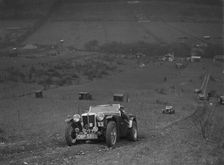 MG TA competing in the London Motor Club Coventry Cup Trial, Knatts Hill, Kent, 1938. Artist: Bill Brunell