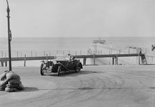 MG TA of FG Cornish competing in the RAC Rally, Madeira Drive, Brighton, 1939. Artist: Bill Brunell