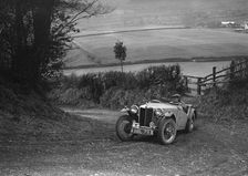 MG TA of Ken Crawford of the Cream Cracker Team at the MG Car Club Midland Centre Trial, 1938. Artist: Bill Brunell