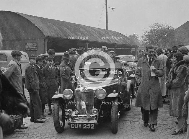 MG TA of HA Mecrow at the RAC Rally, 1939. Artist: Bill Brunell.