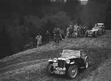 MG TA of JN Goodwin competing in the MCC Edinburgh Trial, Roxburghshire, Scotland, 1938. Artist: Bill Brunell