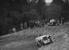 MG TA of JES Jones of the Cream Cracker team, MCC Edinburgh Trial, Roxburghshire, Scotland, 1938. Artist: Bill Brunell