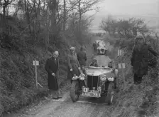 MG TA of Maurice Toulmin of the Cream Cracker Team at the MG Car Club Midland Centre Trial, 1938. Artist: Bill Brunell