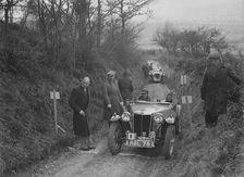 MG TA of Maurice Toulmin of the Cream Cracker Team at the MG Car Club Midland Centre Trial, 1938. Artist: Bill Brunell