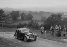 MG VA of RK Wellsteed competing in the South Wales Auto Club Welsh Rally, 1937 Artist: Bill Brunell
