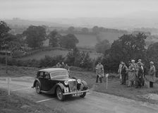 MG VA of RK Wellsteed competing in the South Wales Auto Club Welsh Rally, 1937 Artist: Bill Brunell