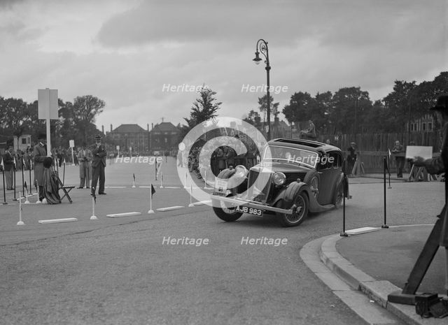 MG VA of RK Wellsteed competing in the South Wales Auto Club Welsh Rally, 1937 Artist: Bill Brunell.