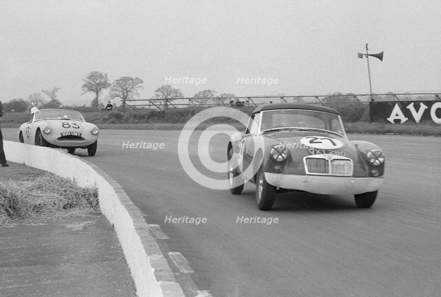 MGA twin cam, D.G. Dixon, Ecurie Chiltern, Silverstone 9th May 1959. Creator: Unknown.