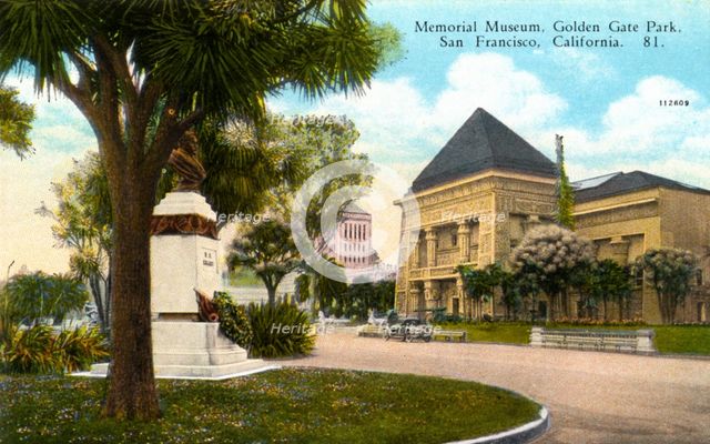 MH de Young Memorial Museum, Golden Gate Park, San Francisco, California, USA, 1926. Artist: Unknown