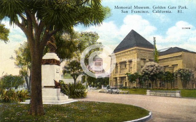 MH de Young Memorial Museum, Golden Gate Park, San Francisco, California, USA, 1926. Artist: Unknown