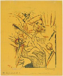 Mit dem Selbstmord Spielen (Playing with Suicide), 1919. Creator: Walter Gramatté