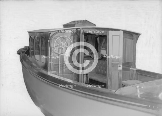 Mitcham cabin cruiser internal view, 1914. Creator: Kirk & Sons of Cowes.