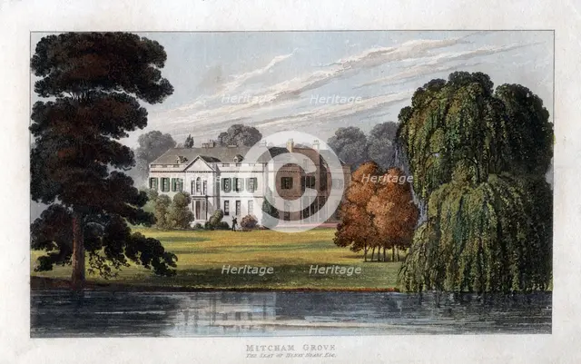 Mitcham Grove, Surrey, the seat of Henry Hoare, c1827. Artist: Unknown