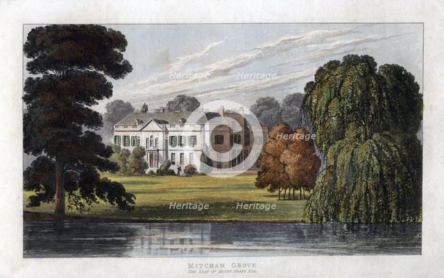 Mitcham Grove, Surrey, the seat of Henry Hoare, c1827. Artist: Unknown