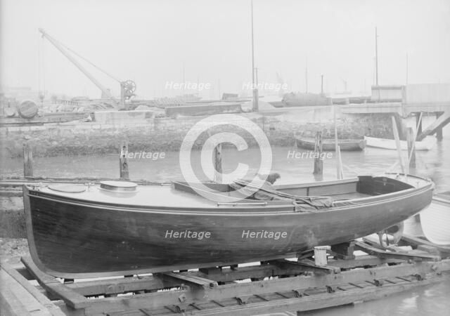 Mitcham launch on slipway, 1913. Creator: Kirk & Sons of Cowes.