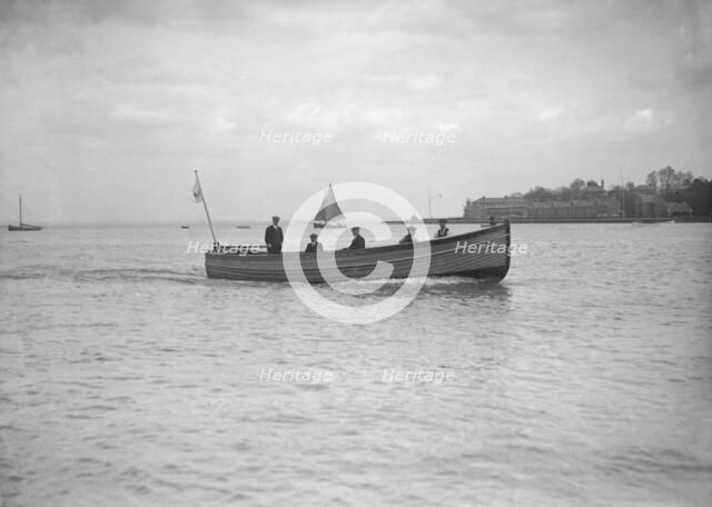 Mitcham motor launch 'Border Pride No3' under way, 1912. Creator: Kirk & Sons of Cowes.