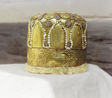 Miter of the Patriarch Adrian, vestry of the Ipatevskii Monastery, Kostroma, 1911. Creator: Sergey Mikhaylovich Prokudin-Gorsky