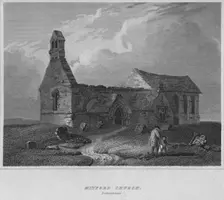 Mitford Church, Northumberland 1814. Artist: John Greig