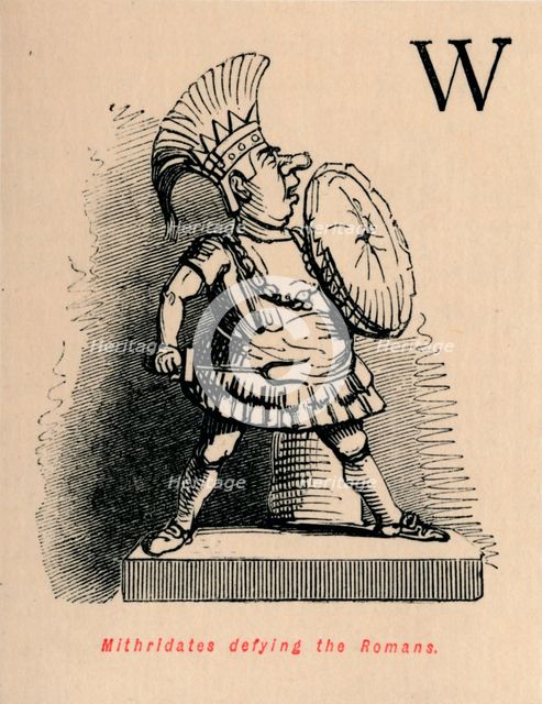 'Mithridates defying the Romans', 1852. Artist: John Leech.