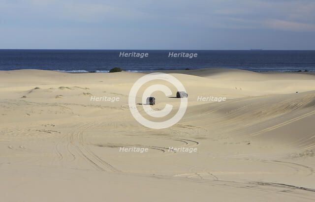 Mitsubishi Delica Space Gear V6 1996 in sand dunes New South Wales Australia Artist: Unknown.