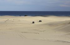 Mitsubishi Delica Space Gear V6 1996 in sand dunes New South Wales Australia