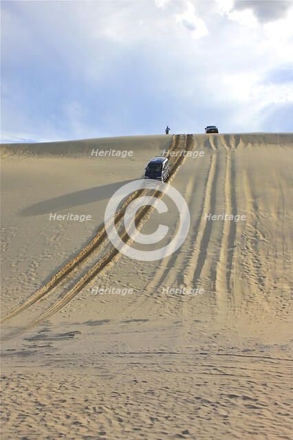 Mitsubishi Delica Space Gear V6 1996 in sand dunes New South Wales Australia Artist: Unknown.