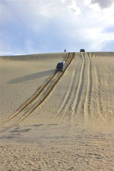 Mitsubishi Delica Space Gear V6 1996 in sand dunes New South Wales Australia