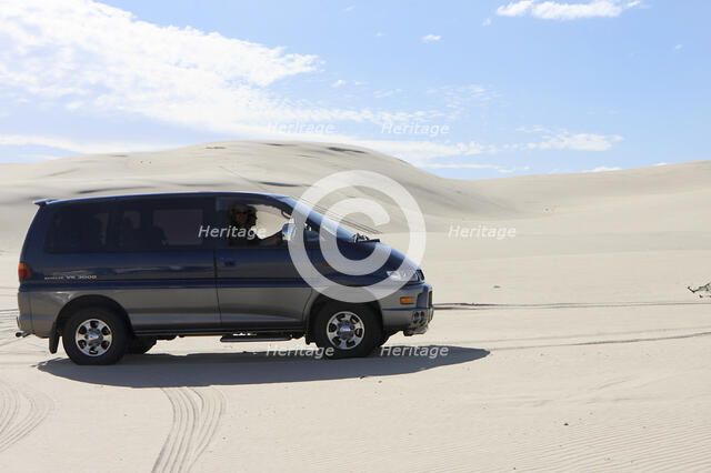 Mitsubishi Delica Space Gear V6 1996 in sand dunes New South Wales Australia Artist: Unknown.