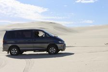 Mitsubishi Delica Space Gear V6 1996 in sand dunes New South Wales Australia