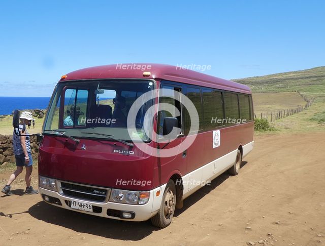 Mitsubishi Fuso tourist bus in Chile 2019. Creator: Unknown.