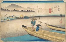 Mitsuke; Tenryugawa Ferry, Station No. 29. Creator: Ando Hiroshige