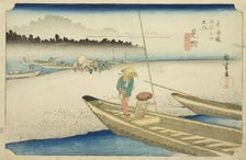 Mitsuke: View of the Tenryu River (Mitsuke, Tenryugawa zu), from the series "Fifty..., c. 1833/34. Creator: Ando Hiroshige