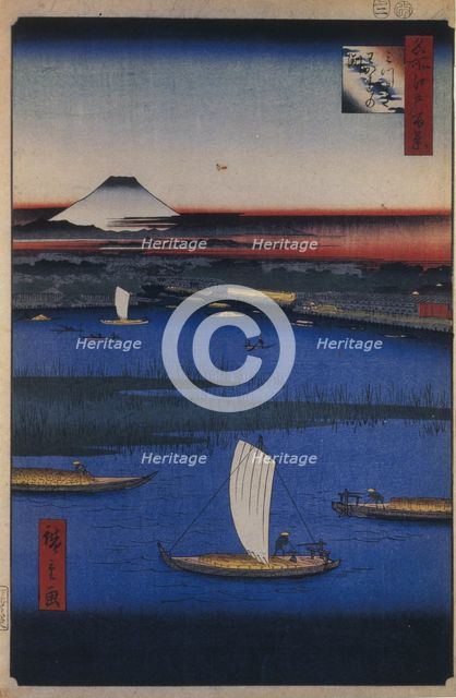 Mitsumata Wakarenofuchi (One Hundred Famous Views of Edo), 1856-1858. Artist: Hiroshige, Utagawa (1797-1858)